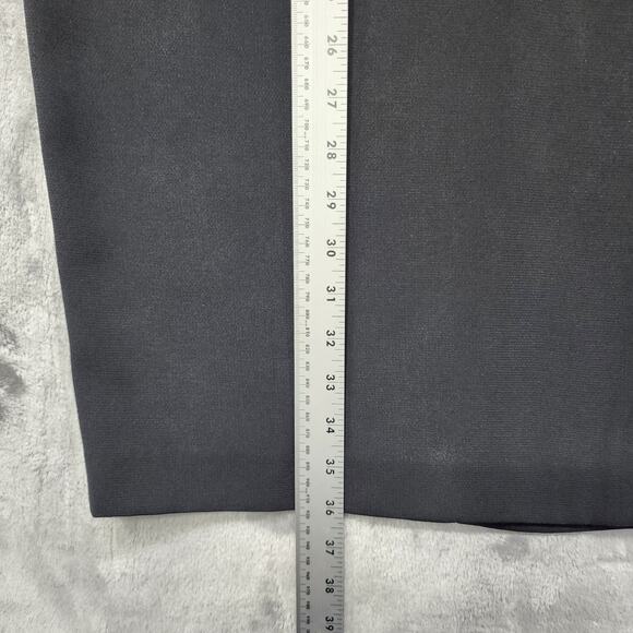 Vintage Skirt Womens 10 Black Polyester Pencil Maxi Front Leg Slit Back Zip Goth - Picture 7 of 8